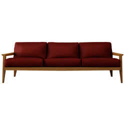Case Stanley Large Leather Sofa Red